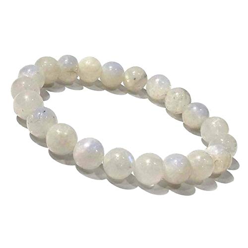 Natural AAA Rainbow Moonstone Bracelet Stretch Bracelet | 7-7.5â€ Length Moonstone Bracelet Gemstone Bracelet | Unisex Bracelet | 8mm Round Shape Beads | Men Beaded Bracelet