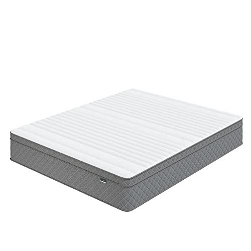 Full Mattress, 12 Inch Hybrid Double Mattress with Cooling Gel Memory Foam and Pocket Springs, CertiPUR-US Certified, Medium Firm