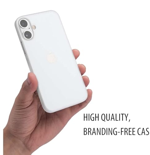 Image of ExpressB for iPhone 16 Case Back Cover | Zero Drop Protection | Perfect for Minimalists | Ultra Thin Anti Scratch Matte Finish Case for iPhone 16 (White)