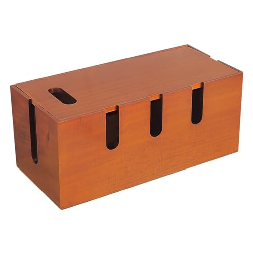 Boîte de rangement de câbles en bois pour salon et bureau chic