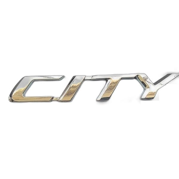Image of Car Name Emblem Monogram Logo Sign Badge Decals Sticker Chrome Plastic for (City)