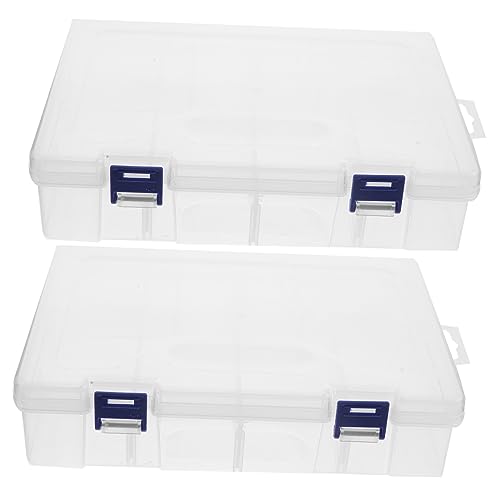 HAPINARY Transparent Plastic Craft Storage Box Lid Small Jewelry Organizer for Beads Containers