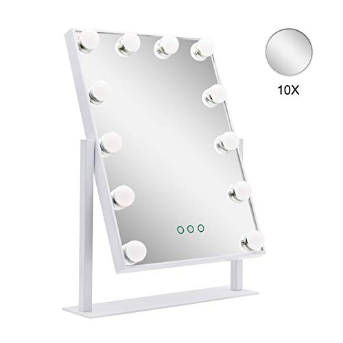 AILEEKISS Makeup Mirror with Lights Vanity Mirrors 12pcs Dimmable LED Bulbs with 3