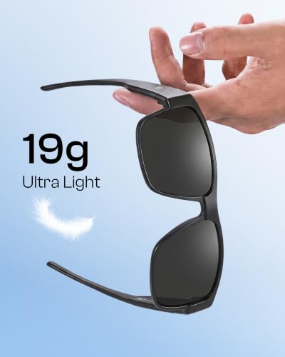 Image of DUCO Polarized Fit Over Sunglasses for Men and Women UV400 Protection Retro Square Wrap Around Shades for Driving Riding 8986