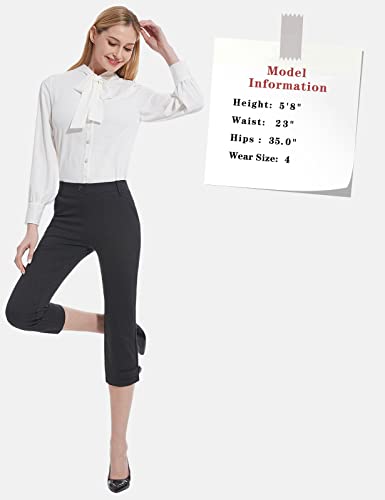 Tapata Women Capri Dress Pants Wear to Work Stretchy Business Casual Slacks for Summer Professional Dressy Crop Pants4
