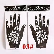 Sheets, Indian Arabian Tattoo Stickers Mehndi Stencils Body Art Designs for Hands