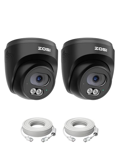 Image of ZOSI C220 2Pack 4MP 2.5K QHD Add-On PoE IP Camera Outdoor, 1440p Surveillance Outdoor Camera to Home Security System, Only Work with ZOSI PoE NVR, 100ft Night Vision, AI Human Detection, Two-Way Audio