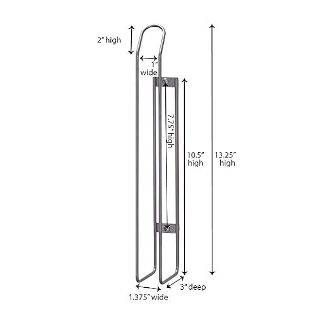 Household Essentials 1225-1 Mounted Paper Towel Holder | Mounts to Solid Cabinet Doors or Walls, Nickel
