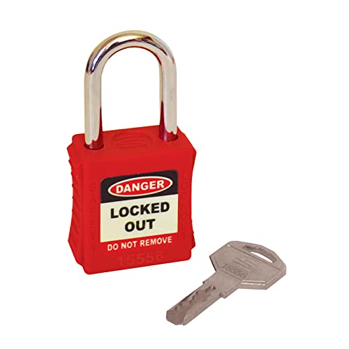 Spectrum IndustrialLockout Tagout Station With 4 Padlocks-1 Hasp-10 Tags, Supplied With Lockable Cover, Yellow, H406 x W315 x D65mm - Image 3