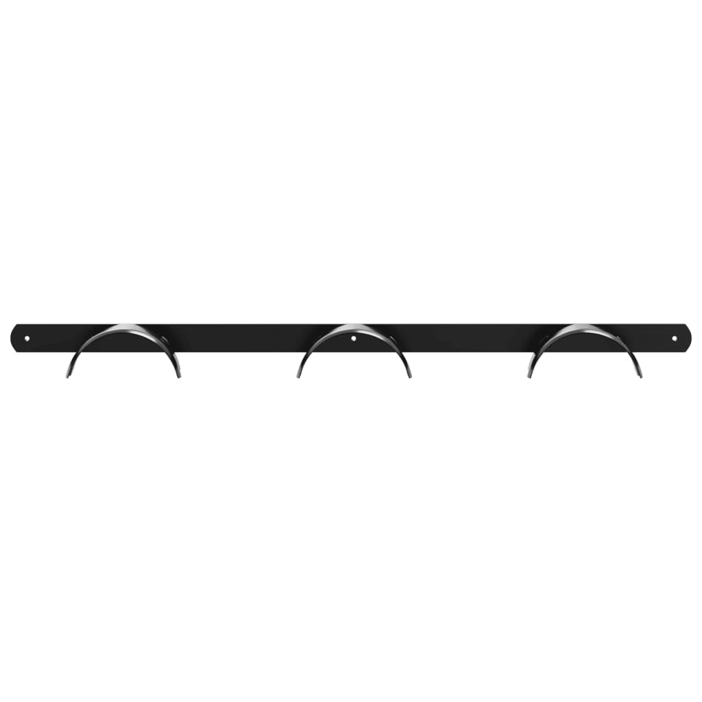 Trensenhalter de hierro resistente negro con 60 x 6,5 x 4 cm para el orden en el establo, adecuado para trenzas, riendas, accesorios de sillín, equipo ecuestre y accesorios para caballos