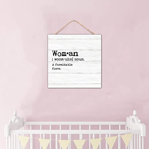 Cadre en bois rustique pour cheminée et buanderie avec texte Woman Définition - 7
