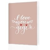KJULYW Gigi Gifts Photo Album 4x6, Mother's Day Birthday Gifts for Grandma from Grandkids, I Love You Gigi Small Memory Photo Album Book for Family 18 Pockets Hold 36 Pictures