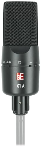 Audiosavings Bundle: Se Electronics X1 A Studio Recording Cardioid Condenser Microphone + Mic Clip Bundle with Free Rockville RPB2-BLACK Handheld Wireless Portable Bluetooth Speaker (2 Items)