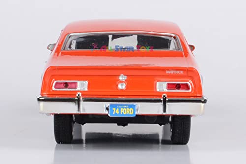Modelo de auto 1974 Maverick Grabber Orange 1:24 Diecast miniatura 6
