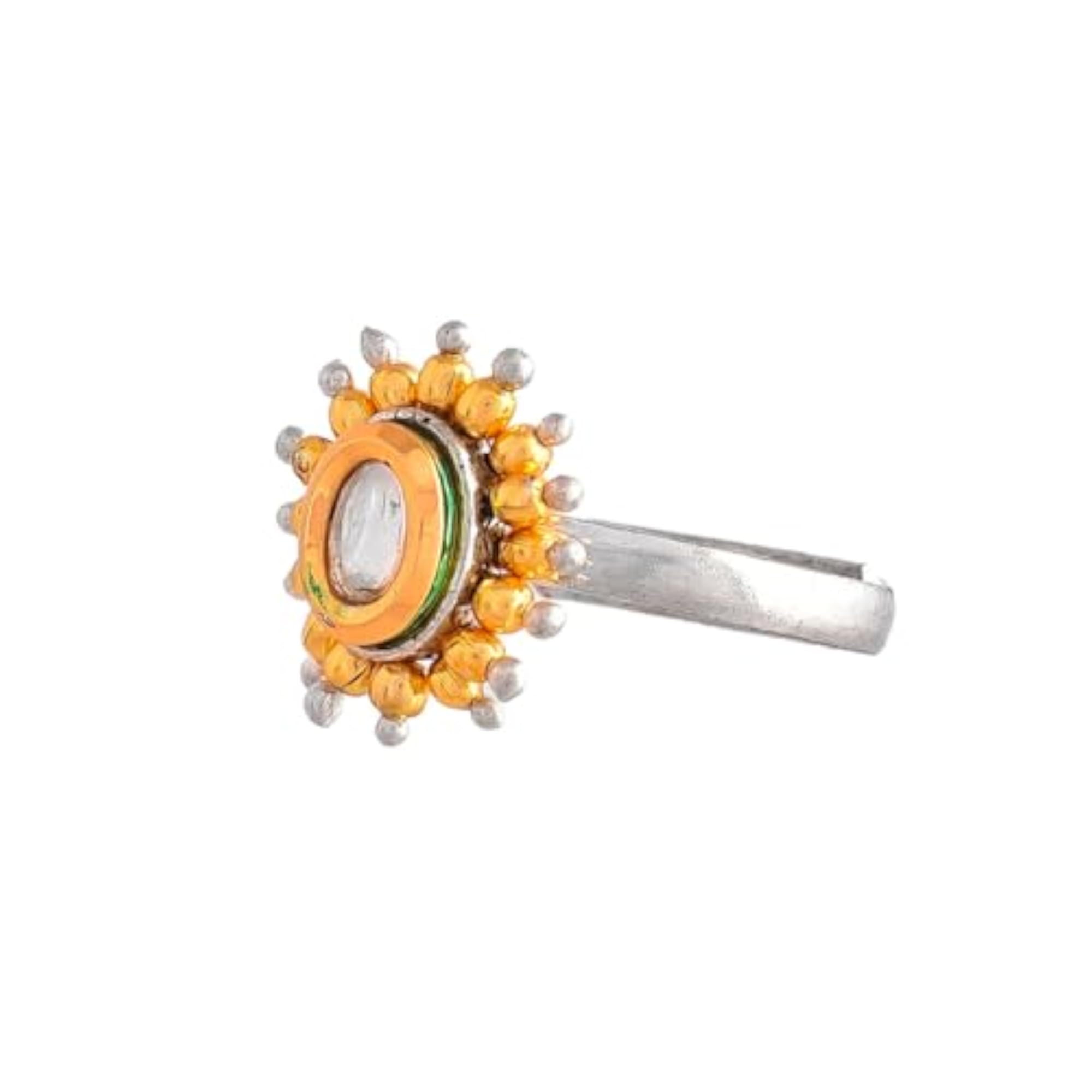 Veerangana Pearls & Kundan Statement Ring