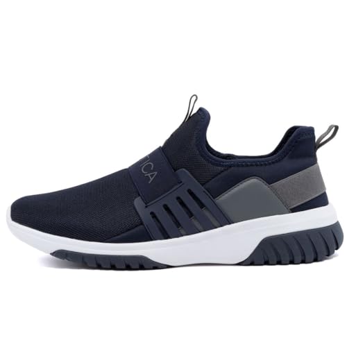 Image of Nautica Men's Slip-On Sneakers - Casual Fashion Shoes for Walking, in Medium & Wide Widths