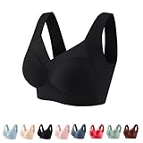 Jeadora Seamless Bra, Jeadora Bras for Women, Seamless Sexy Push Up Wireless Bra for Seniors (Black,2XL)