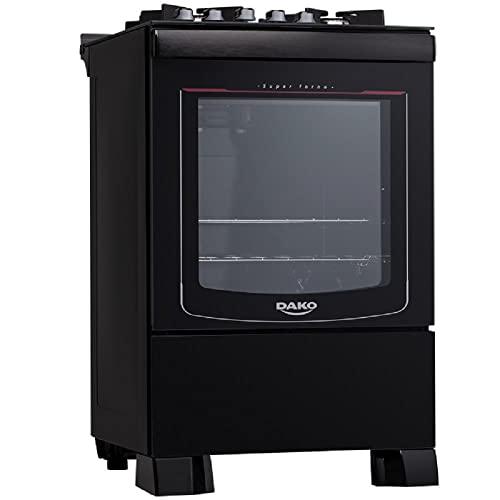 Fogão 4 bocas Dako Preto com mesa de vidro com Acendimento Automático Dako Glass - Bivolt