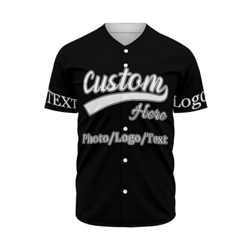 Camiseta personalizada de béisbol con texto de logo y número para equipo, uniforme deportivo personalizado para hombres y mujeres miniatura 3