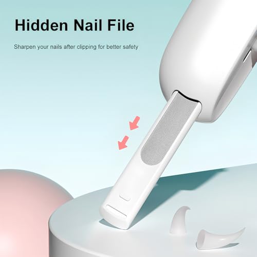 Image of Adjustable Cat Nail Clipper to Avoid Excessive Cutting, Cat Nail Trimmer with Nail File, Pet Nail Clippers for Kitten Bunny Guinea Pig Rabbit Ferret (Pink)