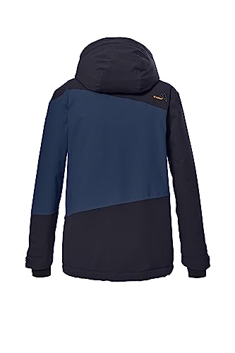 Foto von killtec Jungen Skijacke/Funktionsjacke mit abnehmbarer Kapuze und Schneefang, wasserdicht KSW 174 BYS SKI JCKT, schwarz blau, 176, 39896-000