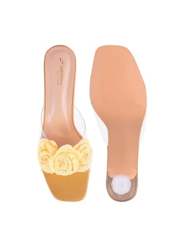 Image of SilverArrow womens Aromo Flora Fashion Sandals|Stilettos Heel Sandals With Open Back|Ethnic Wear