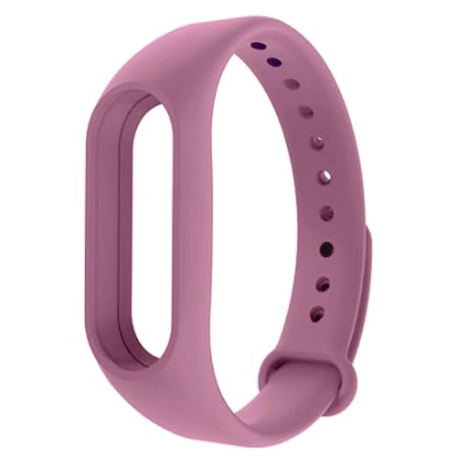OcioDual Correa de Repuesto Compatible con Xiaomi Mi Smart Band 3 4 Morada Recambio Silicona Suave Flexible Pulsera Brazalete