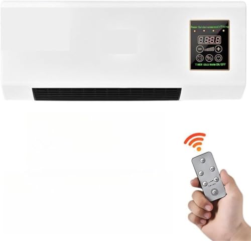 Acnivko 2025新登場暖房・冷房機能付き壁掛けミニエアコン 家庭用ポータブルエアコン スポットクーラー、 家庭用、工事不要、壁取付け可能、移動可能 リモコン付き、低騒音 | 16〜40度に調節可能 | 除湿機能 | 6時間タイマー | リビングルー