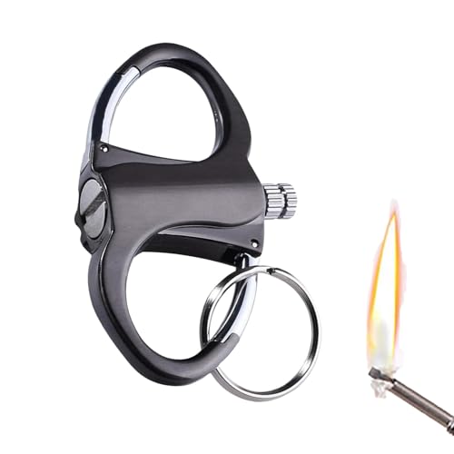 Keychain 𝐋𝐢𝐠𝐡𝐭𝐞𝐫, Permanent Match Infinity 𝐋𝐢𝐠𝐡𝐭𝐞𝐫 with Keychain, Portable Emergency 𝐅𝐢𝐫𝐞 Starter Striker, Waterproof Metal Keyring Unlimited Stick Key chain for Outdoor Camping