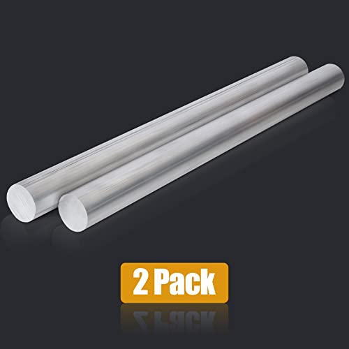2 Pcs 1 Inch Diameter Round Aluminum BAR,Long 13" 6061 Aluminum Round Bar,T6511 Solid New Mill Stock