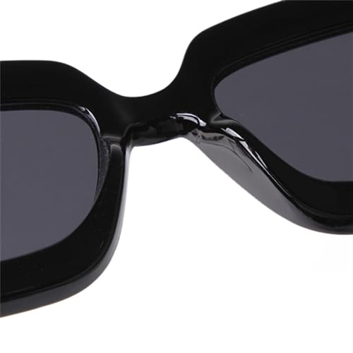 Flat Top Rectangle Sunglasses Women Rectangular Female Shades Eyewear Rivet Frame UV400 Men Sun Glasses4