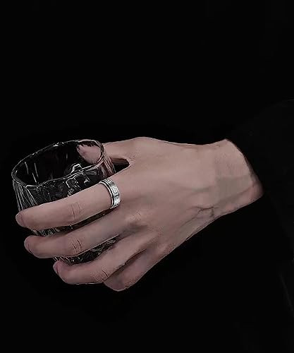 9Pcs 8MM Stainless Steel Band Rings for Men Women Chain Rings Simple Brushed Wedding Engagement Rings Set 7-134