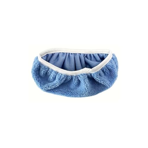 YGLONG Mop Pads Paño de Repuesto for mopa Plana con Banda elástica Gruesa de Microfibra, Almohadilla de Limpieza for mopa giratoria, for Uso en el baño(Blue 25.3x11.5cm)