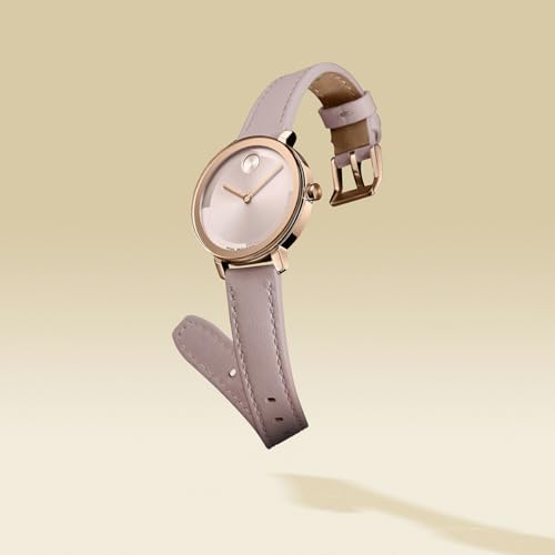 Movado Bold Evolution 2.0 Women's Watch - Swiss Quartz Movement, Leather Strap - 3 ATM Water Resistance - Luxury Fashion Timepiece - Gift for Her - 34mm4