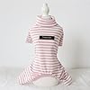 Hdwk&Hped Soft Cotton Dog Pajamas for All Seasons, Striped Solid Pet Bottoming Jumpsuit for Small Dog Cat Puppy 3 Styles (Striped Style - 3-Pack, #1) #1