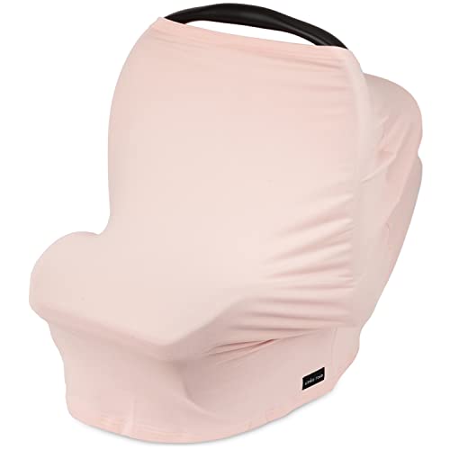 Image of Simka Rose Car Seat Covers for Babies - Breastfeeding Cover Adjustable Universal Fit Carrier & Nursing Canopy - Super Stretchy Breathable Infant Carseat Cover Boy & Girl, Must Have Registry for Baby
