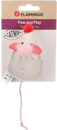 Flamingo Katzenspielzeug – Lovu Maus – 9,5cm – Textil – mit Catnip – beige – einzigartiges Spielzeug für Katzen Flamingo Katzenspielzeug – Lovu Maus – 9,5cm – Textil – mit Catnip – beige – einzigartiges Spielzeug für Katzen
