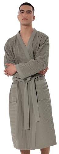 Image of SEYANTE Men's Waffle Kimono Bathrobe