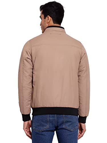 Image of Style Quotient Men Camel Brown Lightweight Outdoor Bomber Jacket