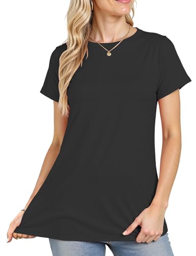 Short Sleeve Shirts for Women Crew Neck Basic Tee - Fashion Summer Spring Tops - Oversized T Shirts for Women2
