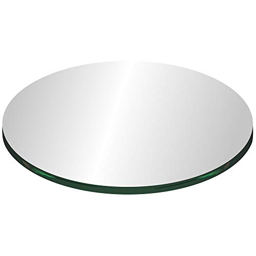42 Round Tempered Clear Glass Table Top 14 Thick Flat Polished Edge