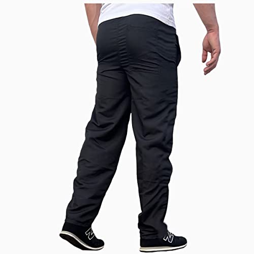 Calça Masculina Tactel Lisa Uniforme Academia Esporte tamanho:G;cor:Azul Marinho