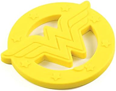 Bumkins Teething Freezer Toys for Babies, DC Comics Wonder Woman Baby Toy Teether, Teething Baby Relief for Gums, Babies 3 Months Up, Freezable Silicone Teether