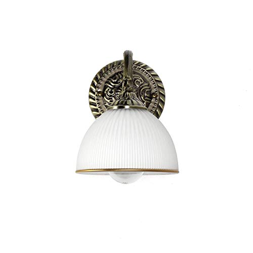 Licht-Erlebnisse Wandleuchte Jugendstil antik Metall & Glas stilvoll klassisch E27 Wohnzimmer Schlafzimmer Flur Innen Wandlampe