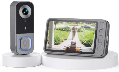 Video Doorbell Camera Wireless with Monitor No Subscription No Wi...