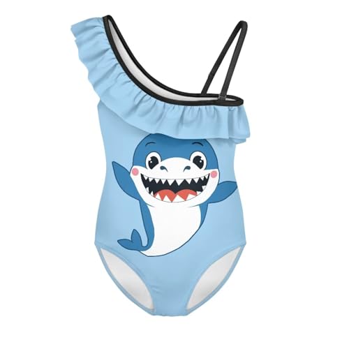 Girls Swimsuit One Piece Ruffled Swimsuit Bathing Suit Adjustable Straps Swimwear for Kids Aged 3-14