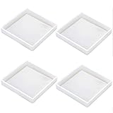 MESSUNGEN: Die quadratische Achterbahnform misst ca. 10 * 10 * 1,6 cm / 3,94 * 3,94 * 0,63 Zoll, perfekte Gr？？e für die Herstellung Ihrer einzigartigen Harz-Untersetzer