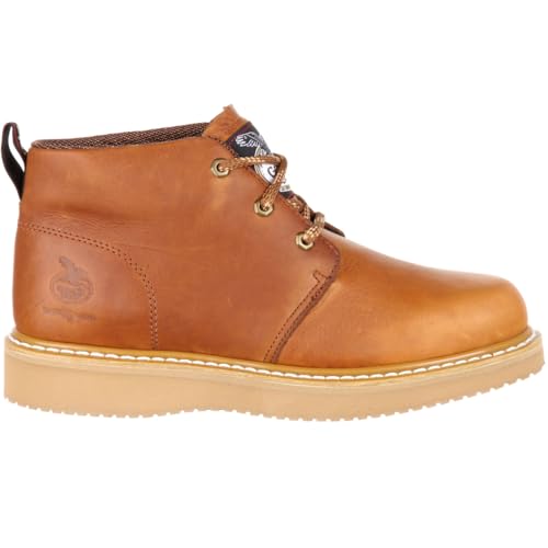 Georgia Boot Wedge Chukka Work Boot, Barracuda Gold, Size 10.5(W)