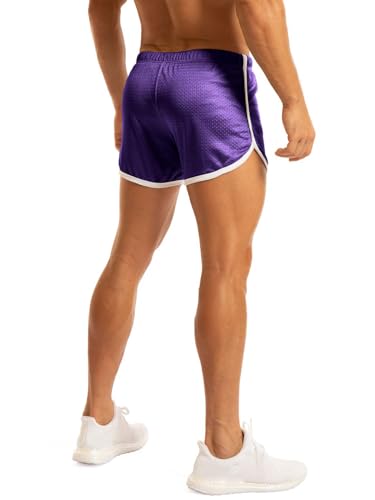 Image of Ouber Men's Fitted Shorts Bodybuilding Workout Gym Running Tight Lifting Shorts