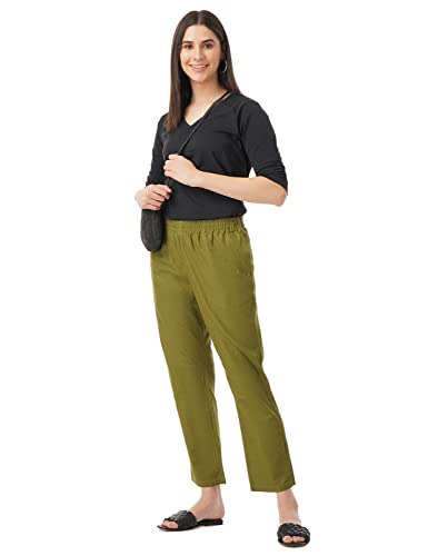 Image of FYLTR Women's Casual Cotton Linen Pull-up Pants